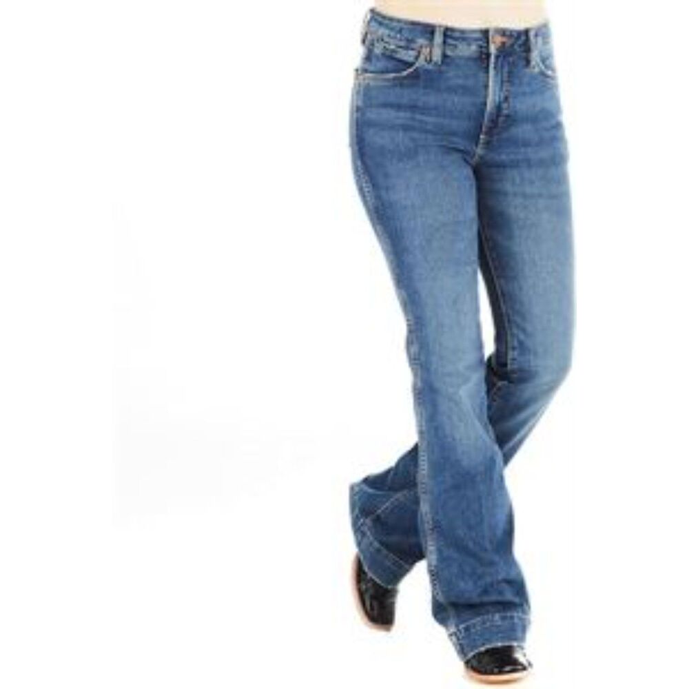 Wrangler Women's Retro High Rise Bailey Bootcut Dark Wash Jeans Sara 3 x 30